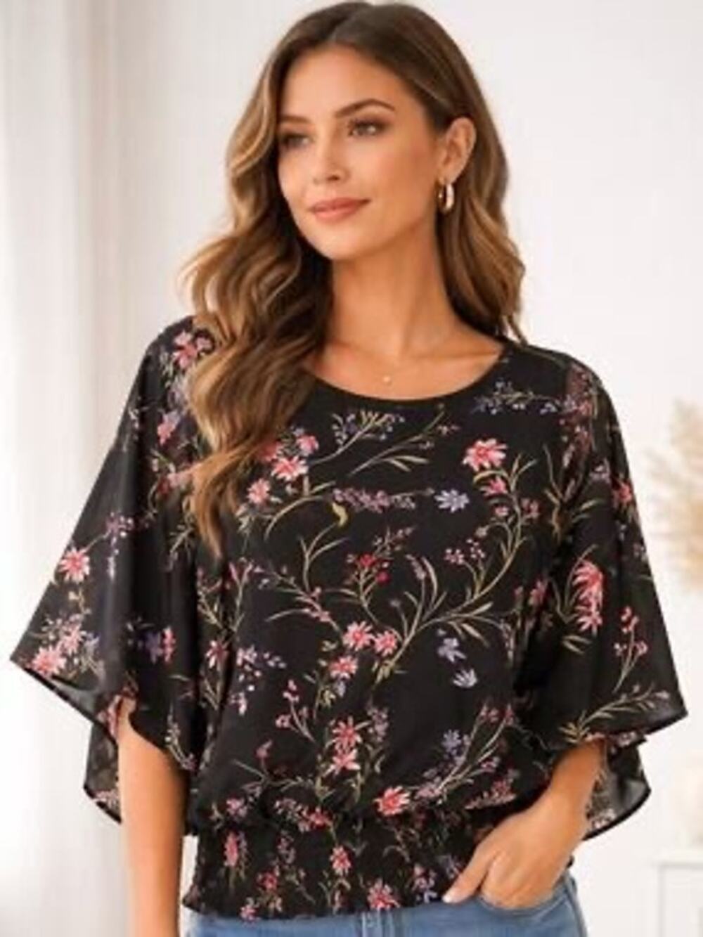 Cynthia Steffe Floral Bouncy Top Large